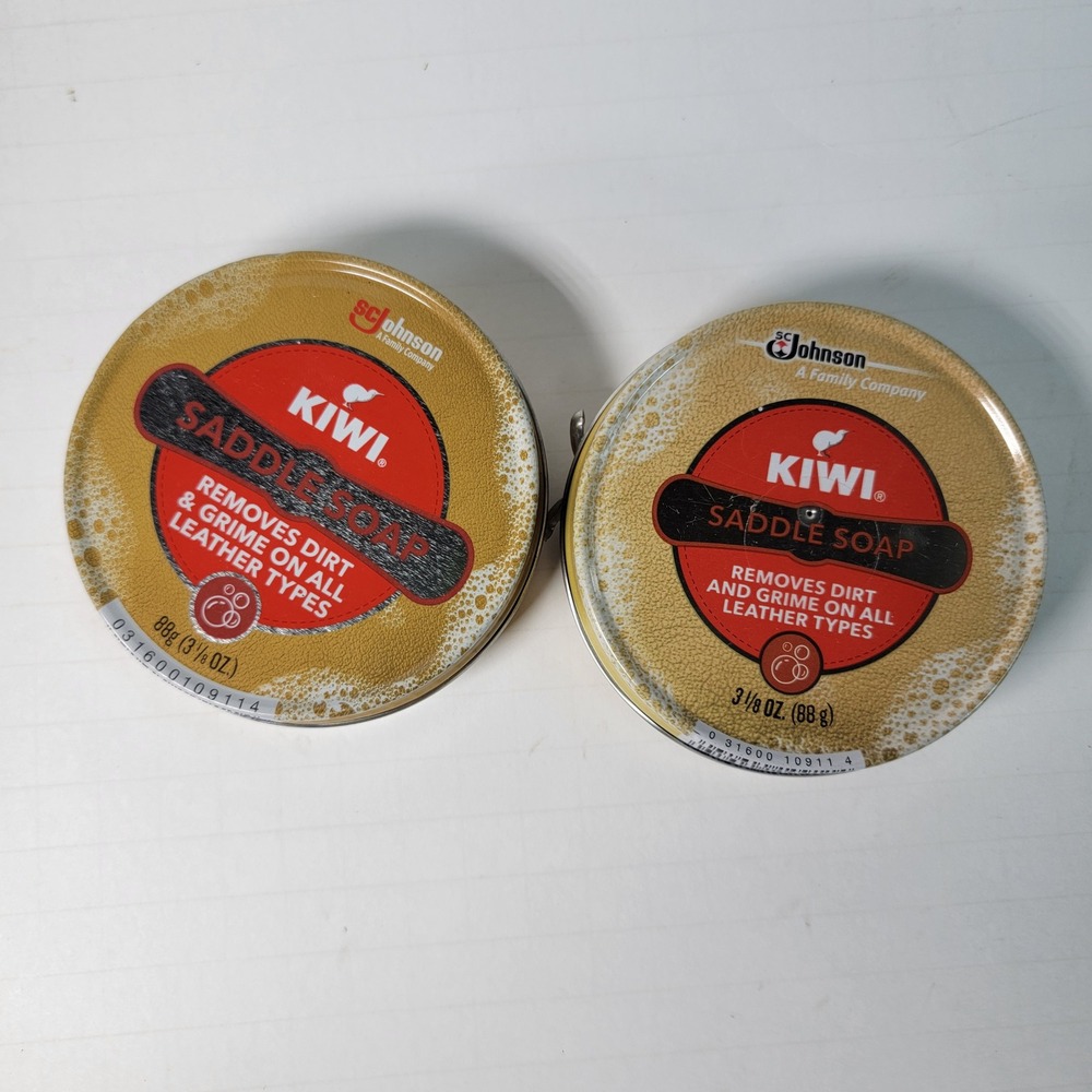 KIWI Saddle Soap Leather‎ Cleaner - Removes Dirt & Grime - 3 1/8 oz (88 g)
